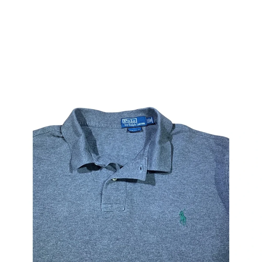Polo Ralph Lauren XXL Gray Custom Fit Polo‎ Shirt Short Sleeve